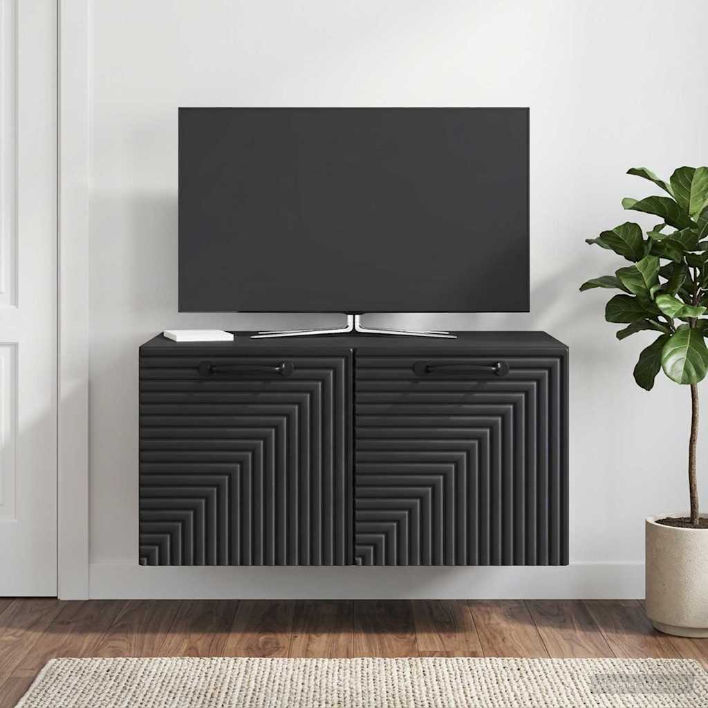 Wandmontierter TV-Schrank Schwarz 59,5 x 41 x 30 cm