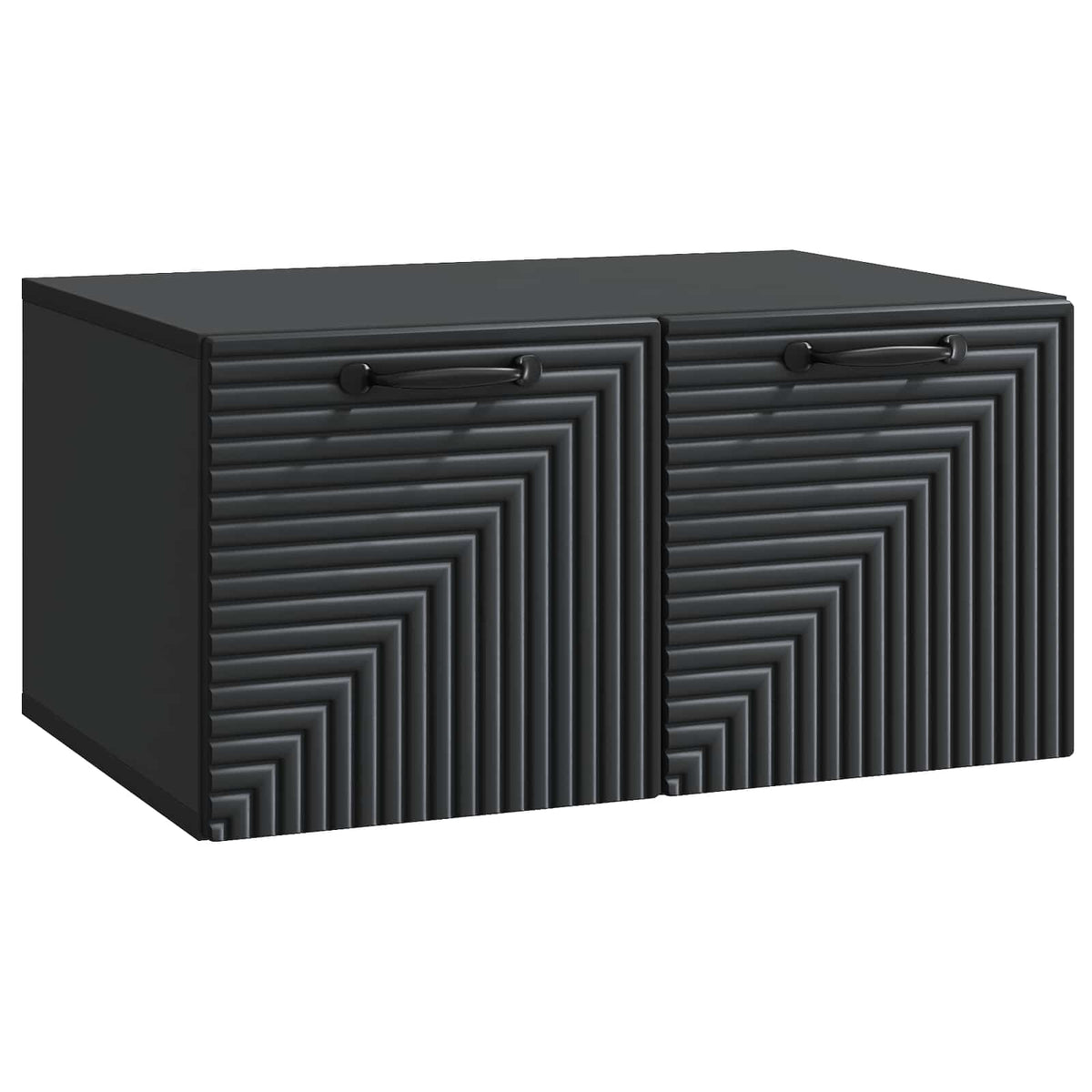Wandmontierter TV-Schrank Schwarz 59,5 x 41 x 30 cm