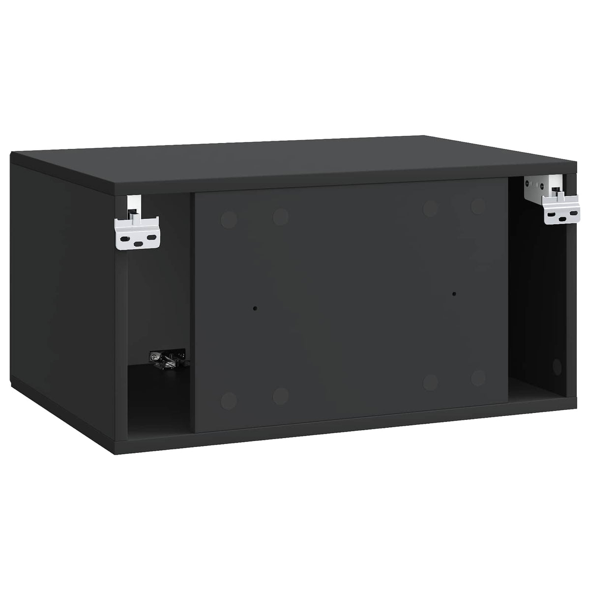 Wandmontierter TV-Schrank Schwarz 59,5 x 41 x 30 cm
