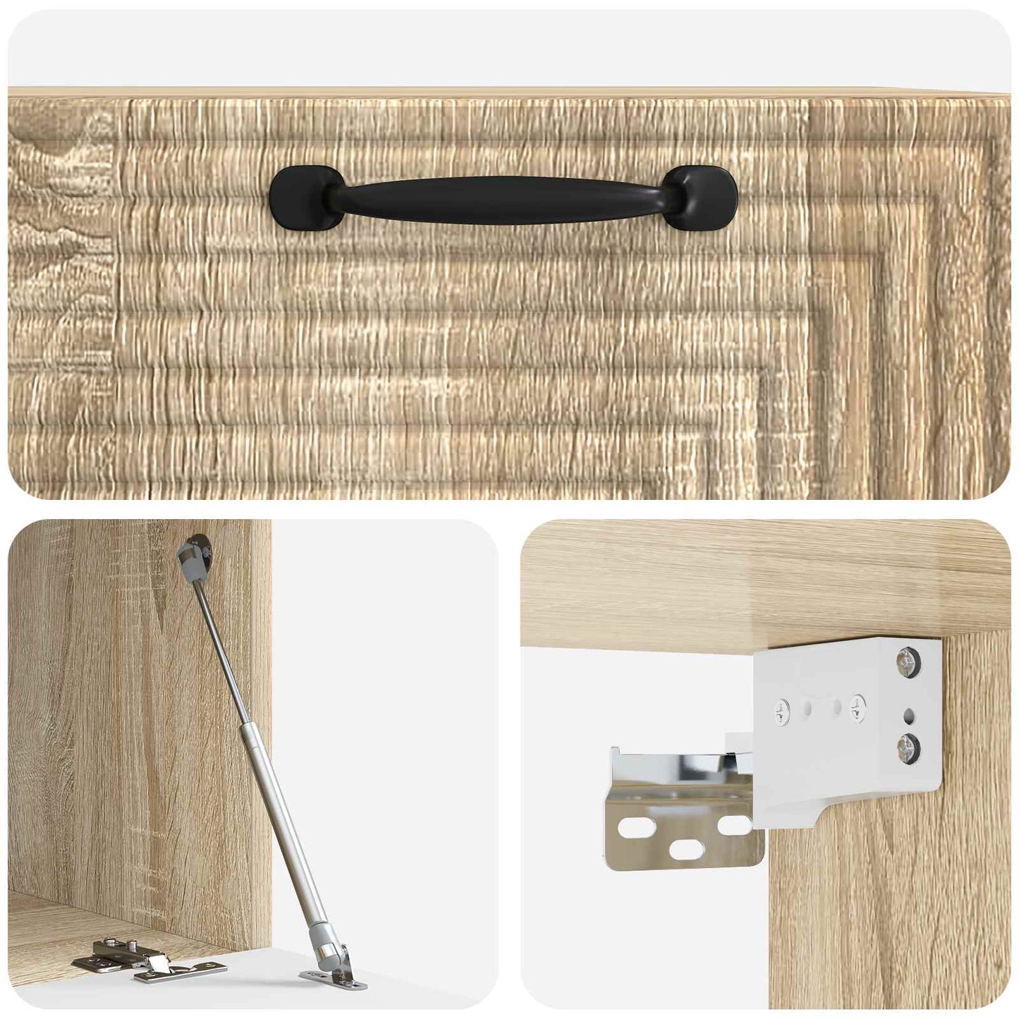 Wandmontierter TV-Schrank Sonoma-Eiche 59,5 x 41 x 30 cm