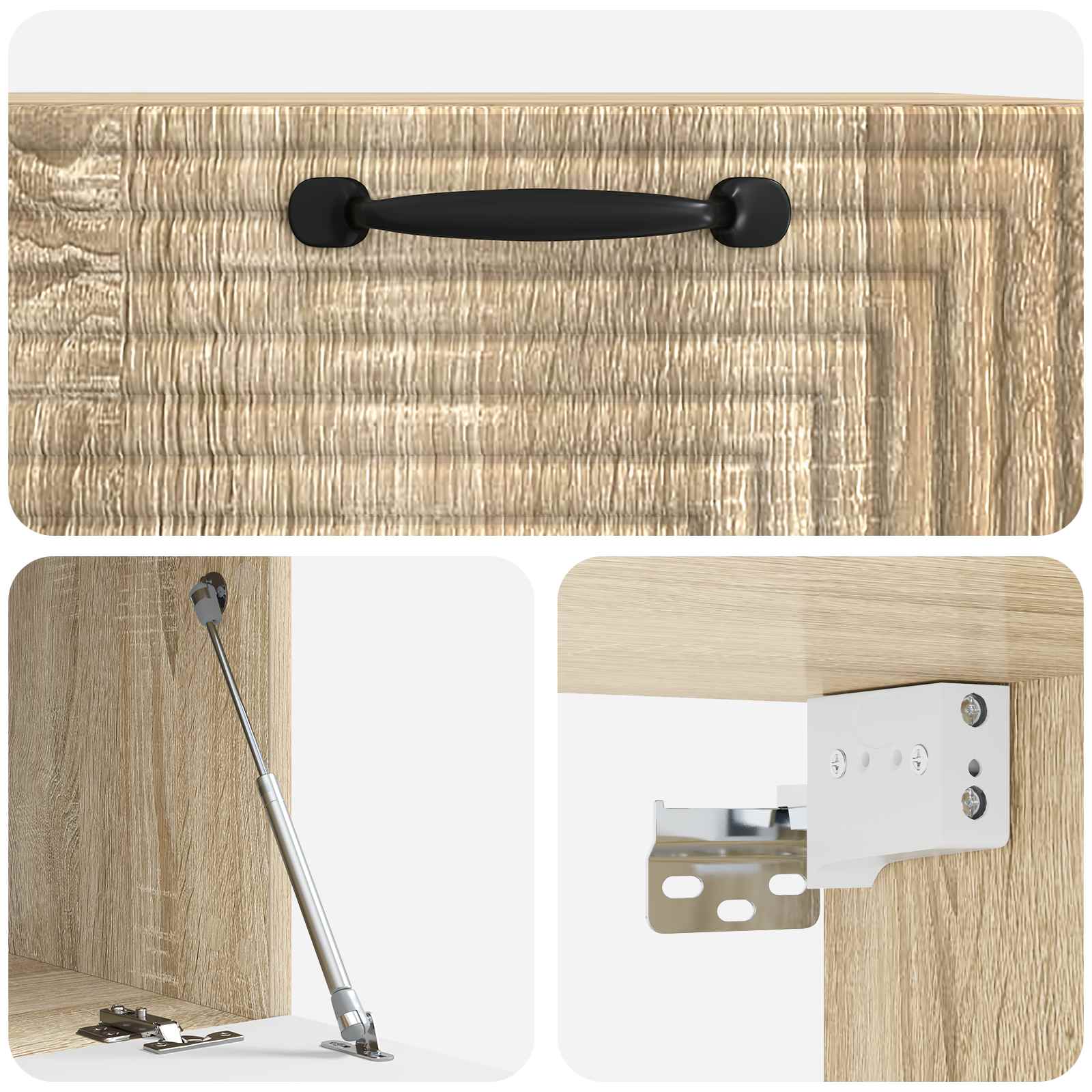 Wandmontierter TV-Schrank Sonoma-Eiche 59,5 x 41 x 30 cm