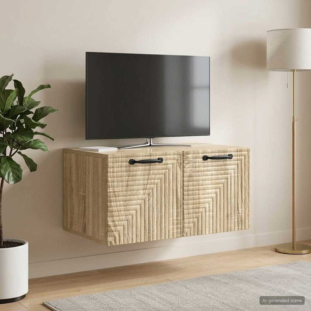 Wandmontierter TV-Schrank Sonoma-Eiche 59,5 x 41 x 30 cm