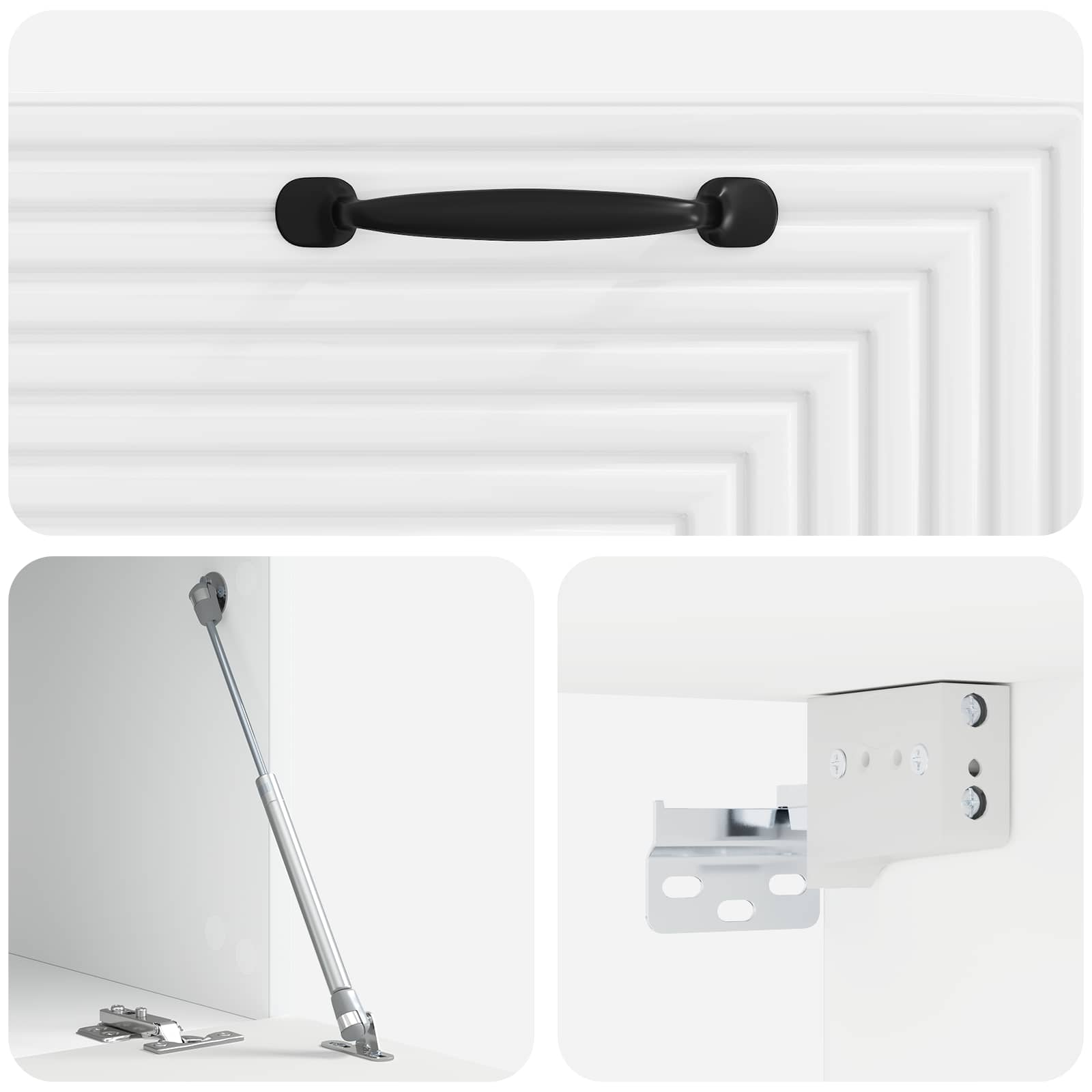 Wandmontierter TV-Schrank Hochglanz Weiß 59,5 x 41 x 30 cm