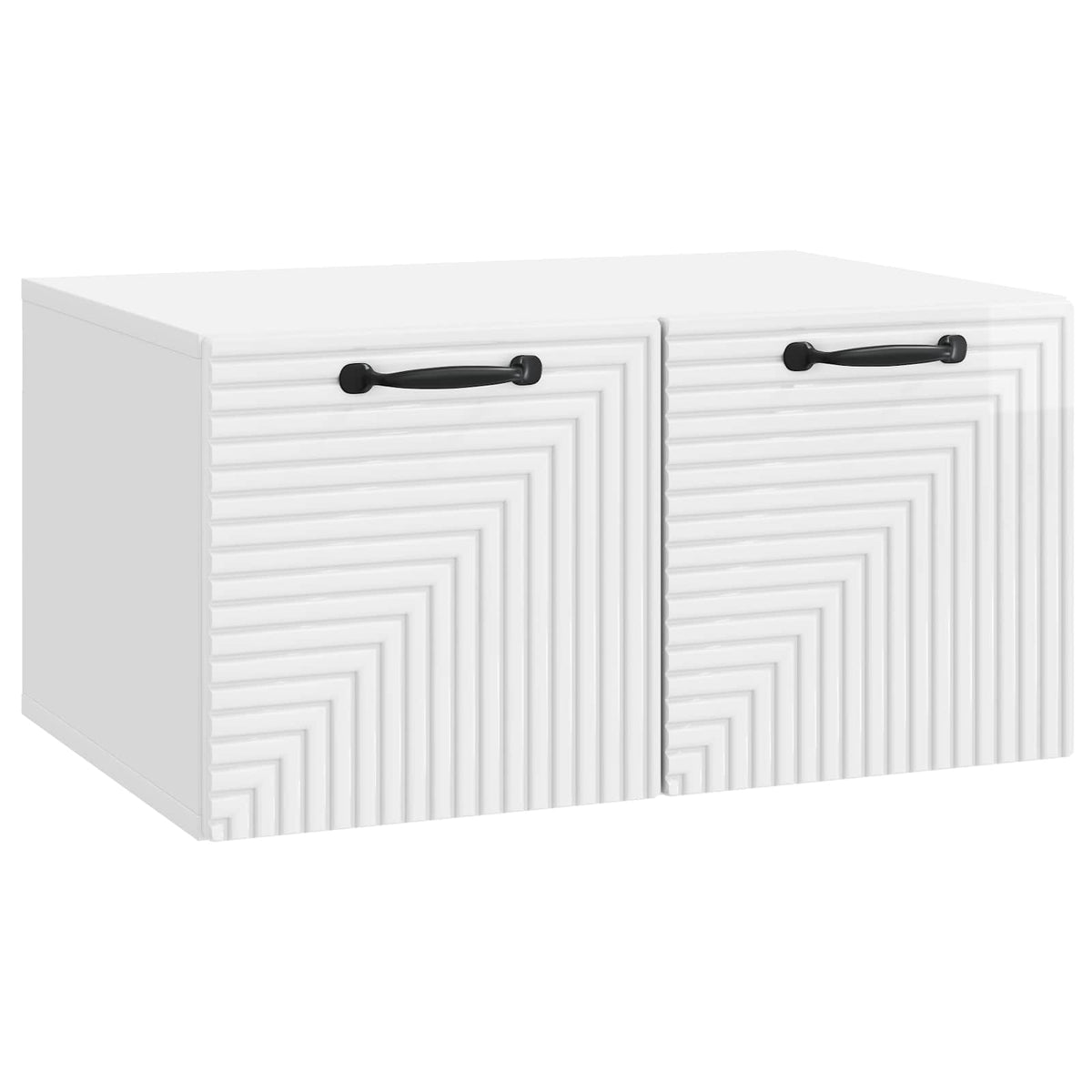 Wandmontierter TV-Schrank Hochglanz Weiß 59,5 x 41 x 30 cm