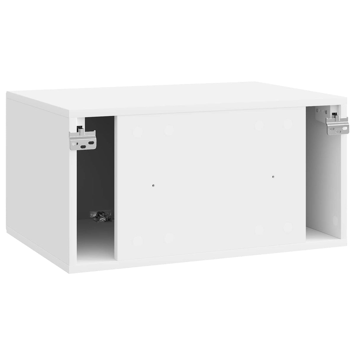 Wandmontierter TV-Schrank Hochglanz Weiß 59,5 x 41 x 30 cm