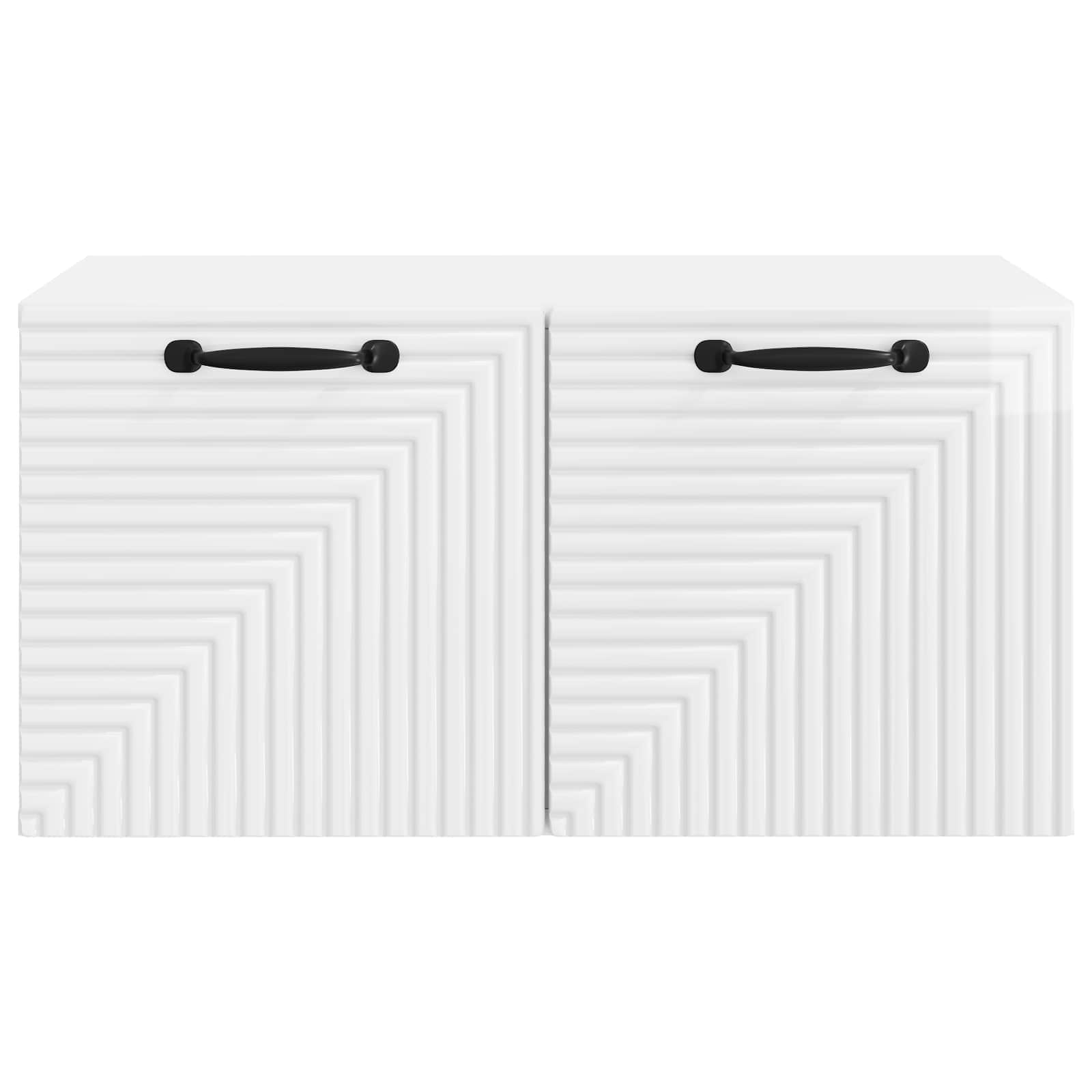 Wandmontierter TV-Schrank Hochglanz Weiß 59,5 x 41 x 30 cm
