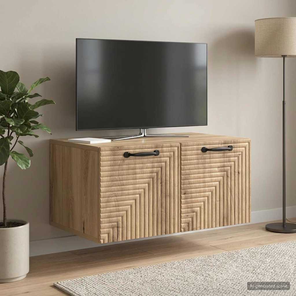 Wandmontierter TV-Schrank 59,5 x 41 x 30 cm Artisan-Eiche