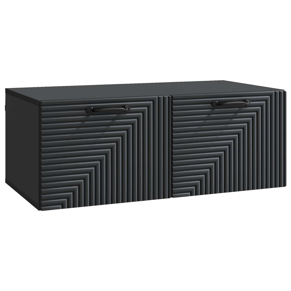 Wandmontierter TV-Schrank Schwarz 78,5 x 41 x 30 cm