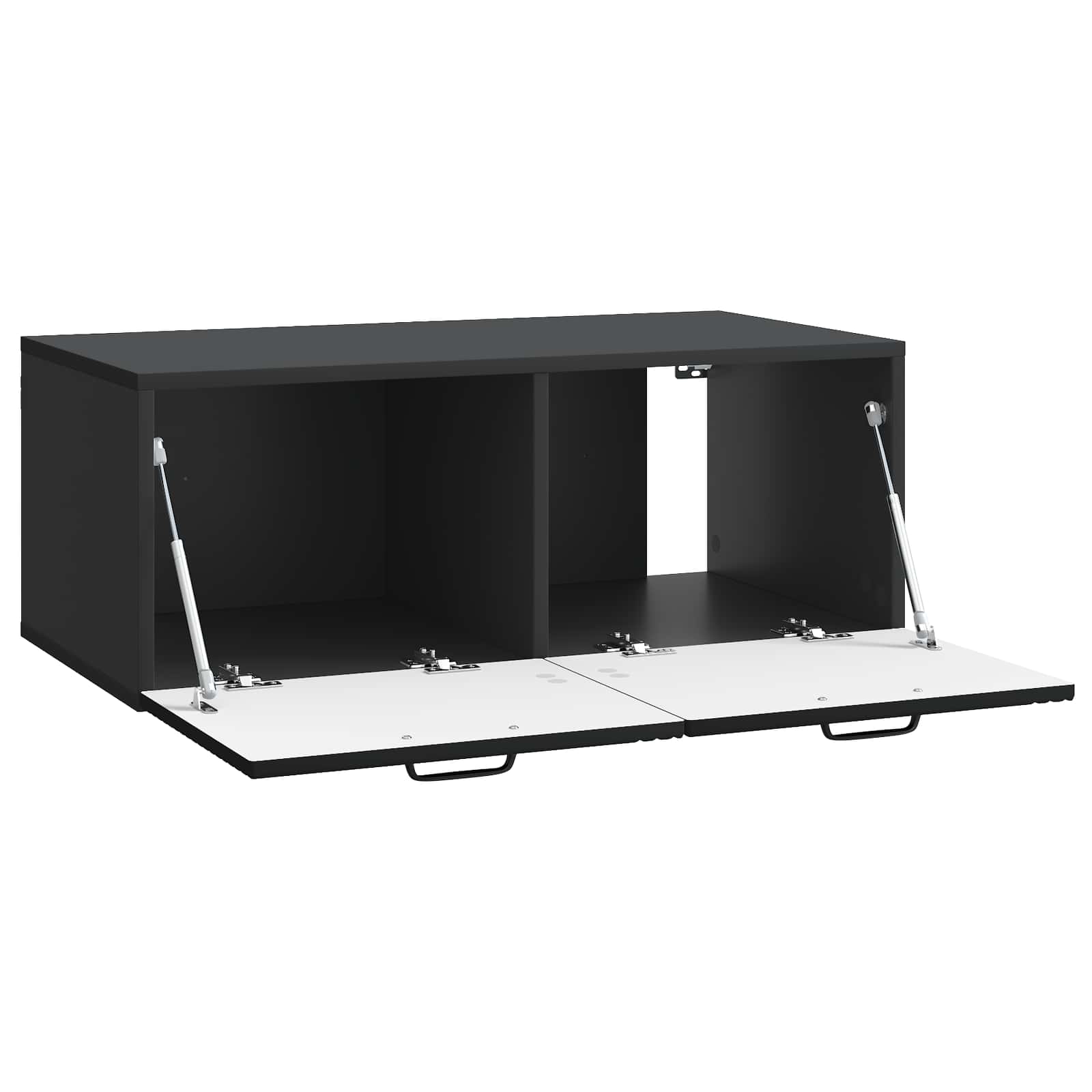 Wandmontierter TV-Schrank Schwarz 78,5 x 41 x 30 cm