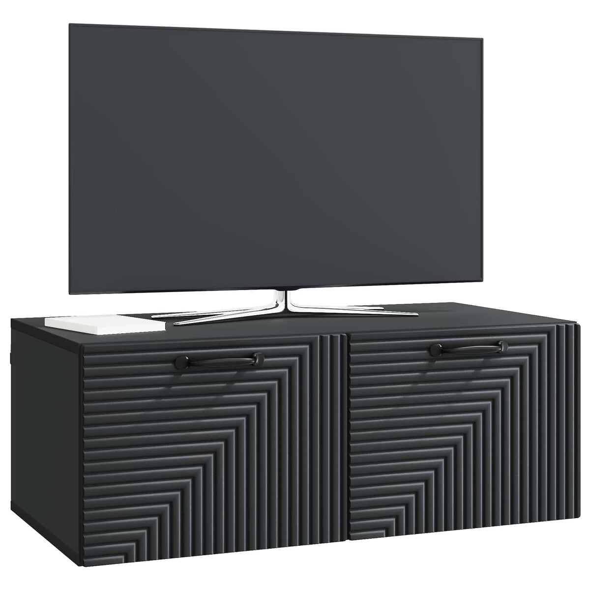 Wandmontierter TV-Schrank Schwarz 78,5 x 41 x 30 cm