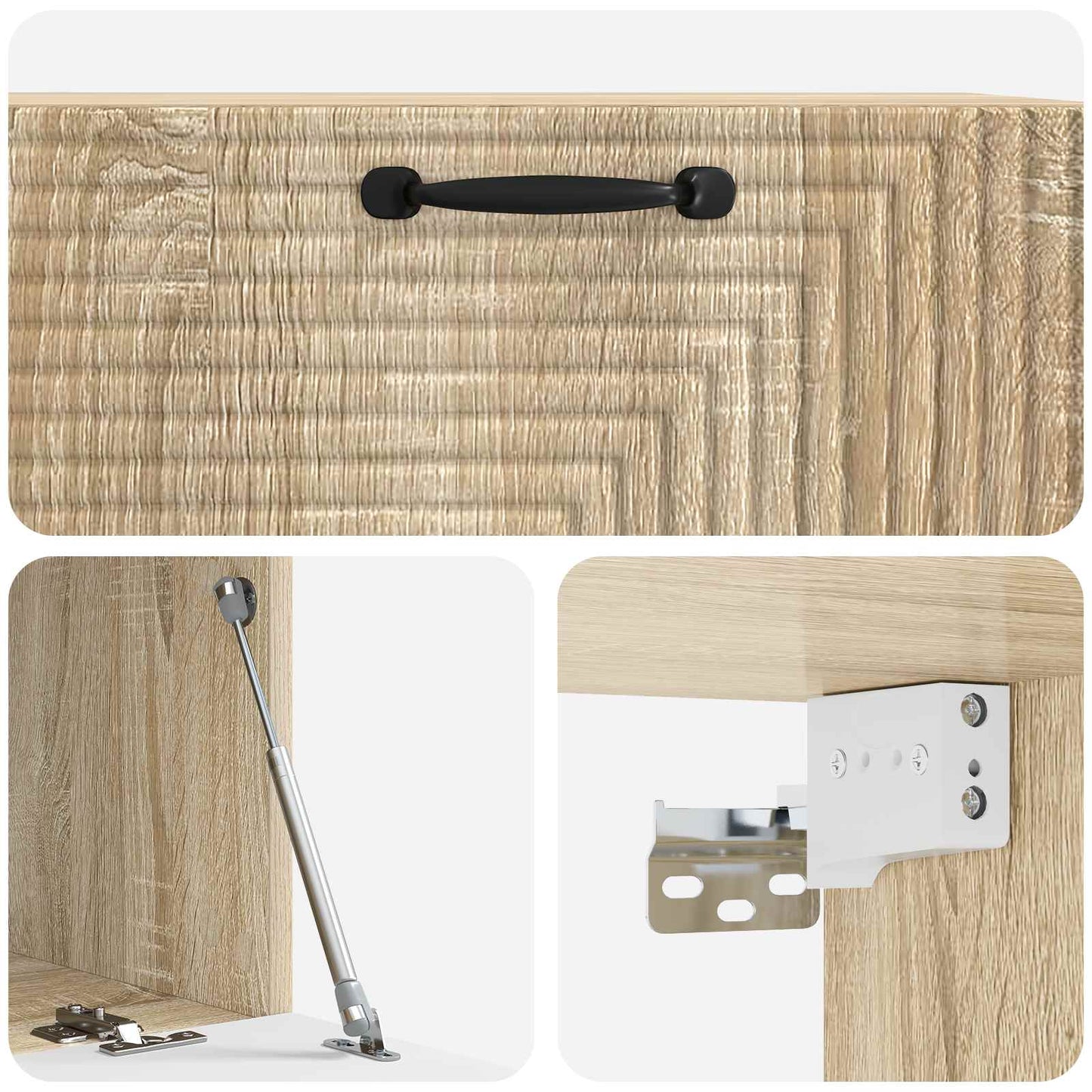 Wandmontierter TV-Schrank Sonoma-Eiche 78,5 x 41 x 30 cm
