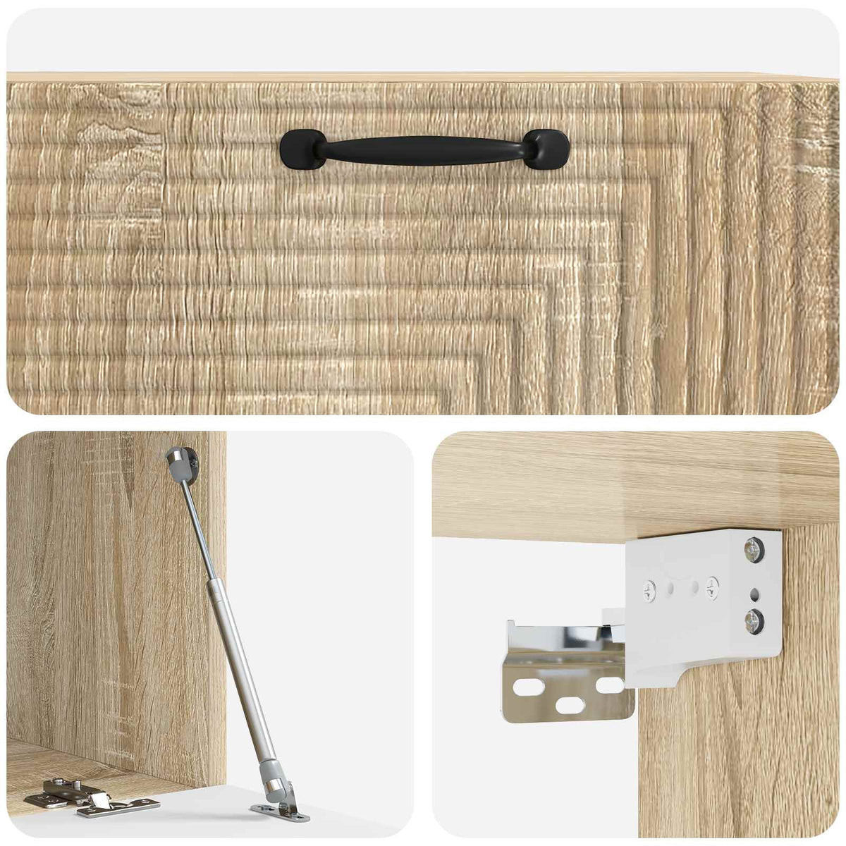 Wandmontierter TV-Schrank Sonoma-Eiche 78,5 x 41 x 30 cm