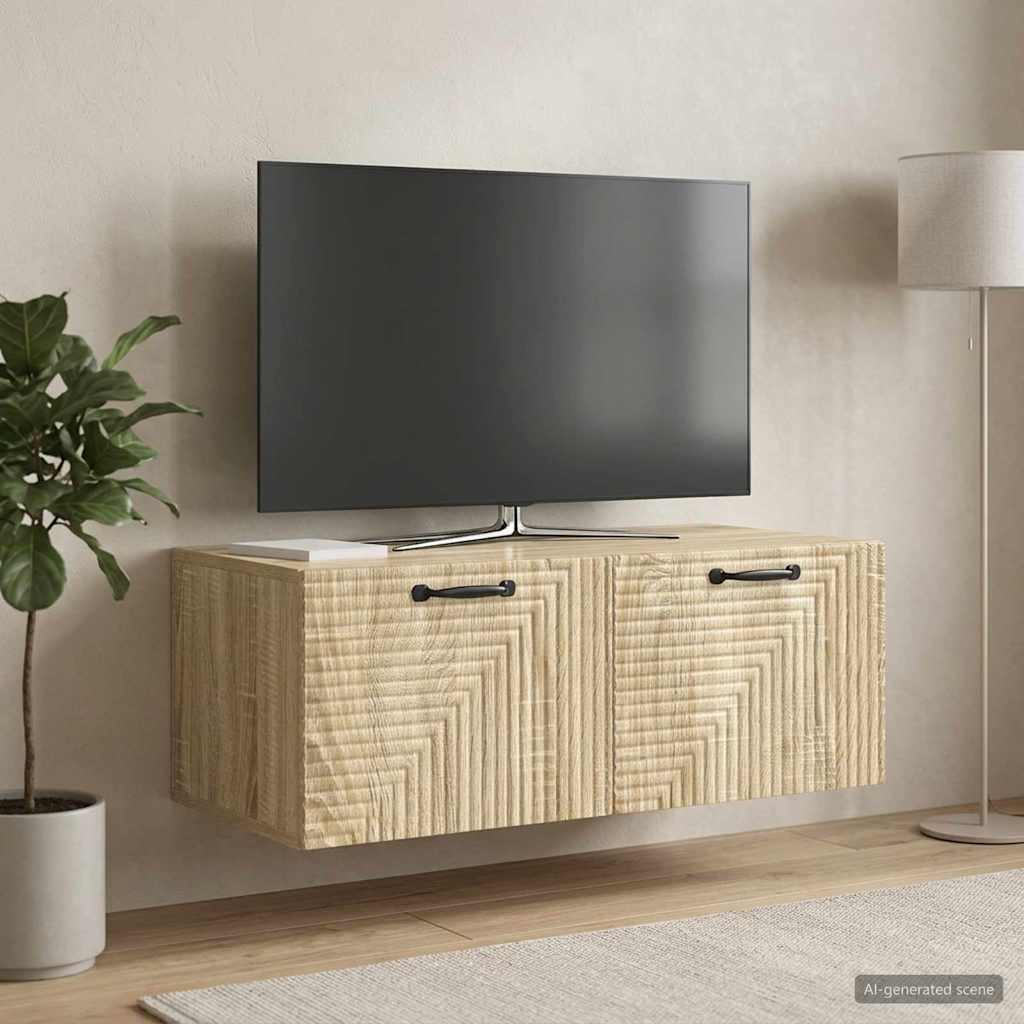Wandmontierter TV-Schrank Sonoma-Eiche 78,5 x 41 x 30 cm