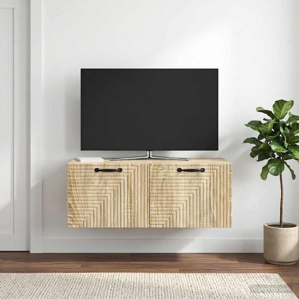 Wandmontierter TV-Schrank Sonoma-Eiche 78,5 x 41 x 30 cm