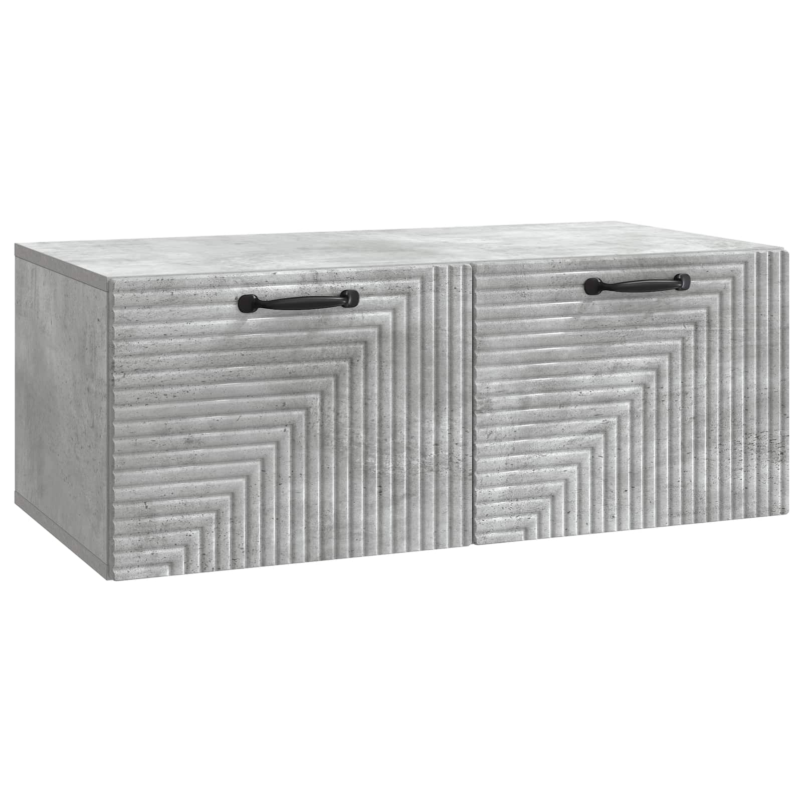 Wandmontierter TV-Schrank Betongrau 78,5 x 41 x 30 cm