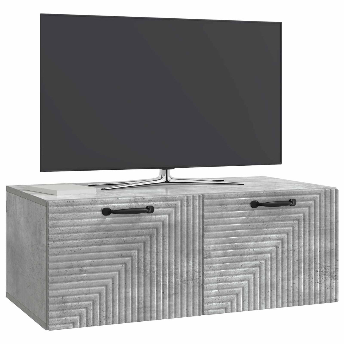 Wandmontierter TV-Schrank Betongrau 78,5 x 41 x 30 cm