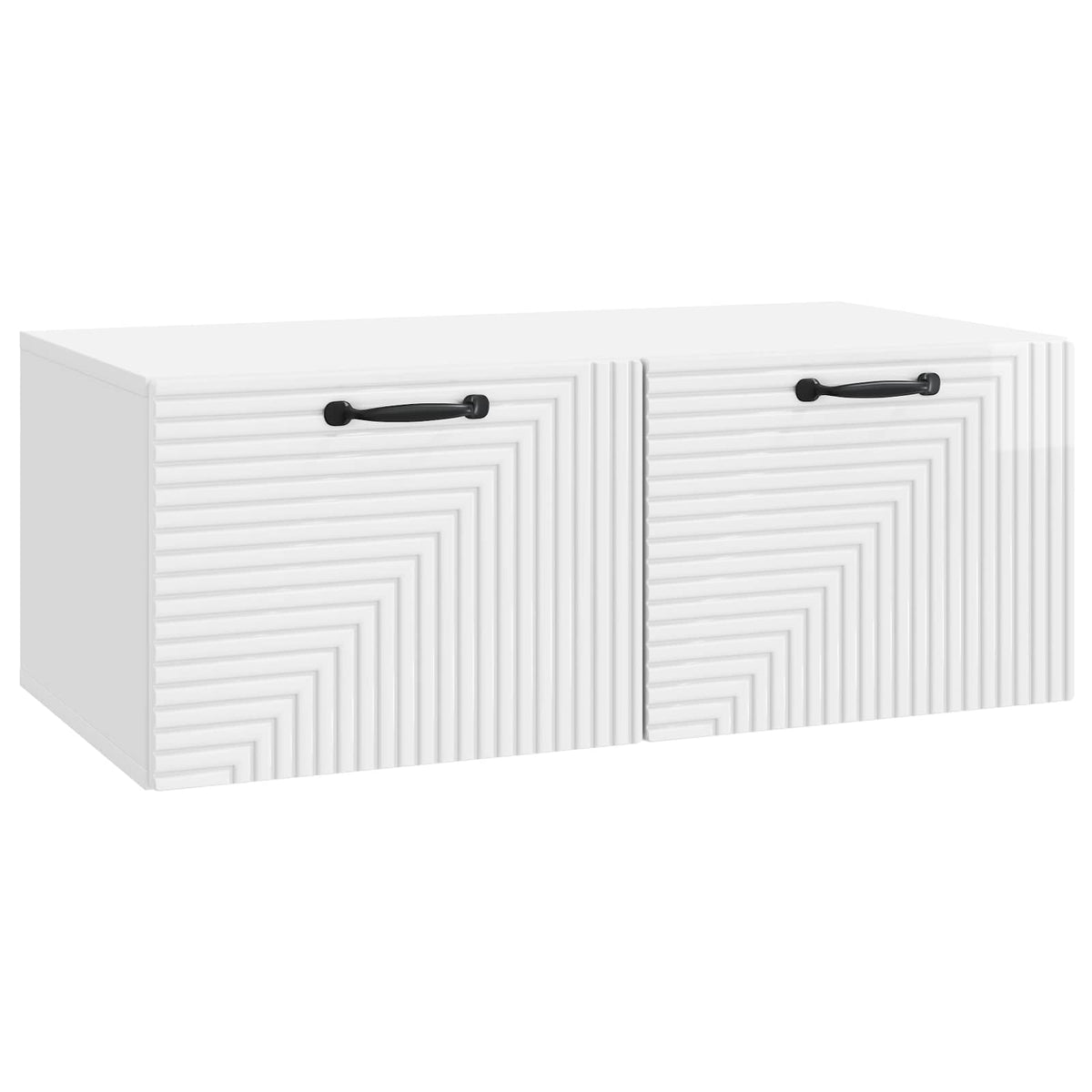 Wandmontierter TV-Schrank Hochglanz Weiß 78,5 x 41 x 30 cm