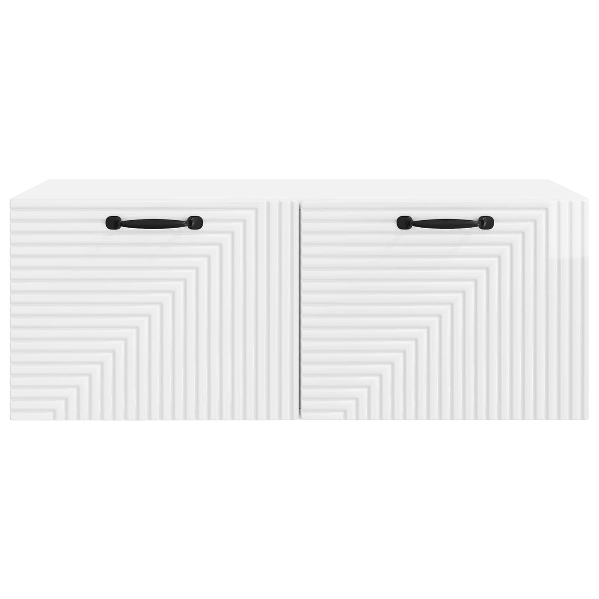 Wandmontierter TV-Schrank Hochglanz Weiß 78,5 x 41 x 30 cm