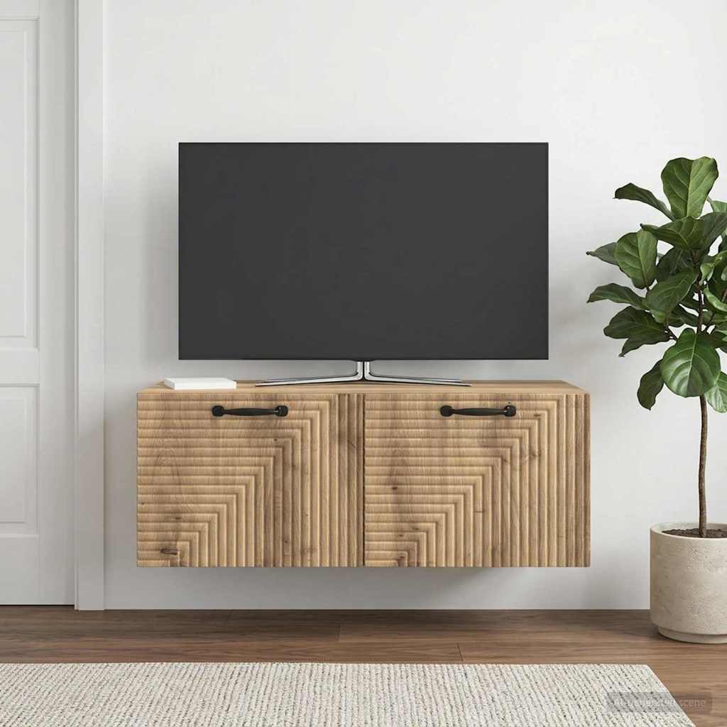 Wandmontierter TV-Schrank 78,5 x 41 x 30 cm Artisan-Eiche