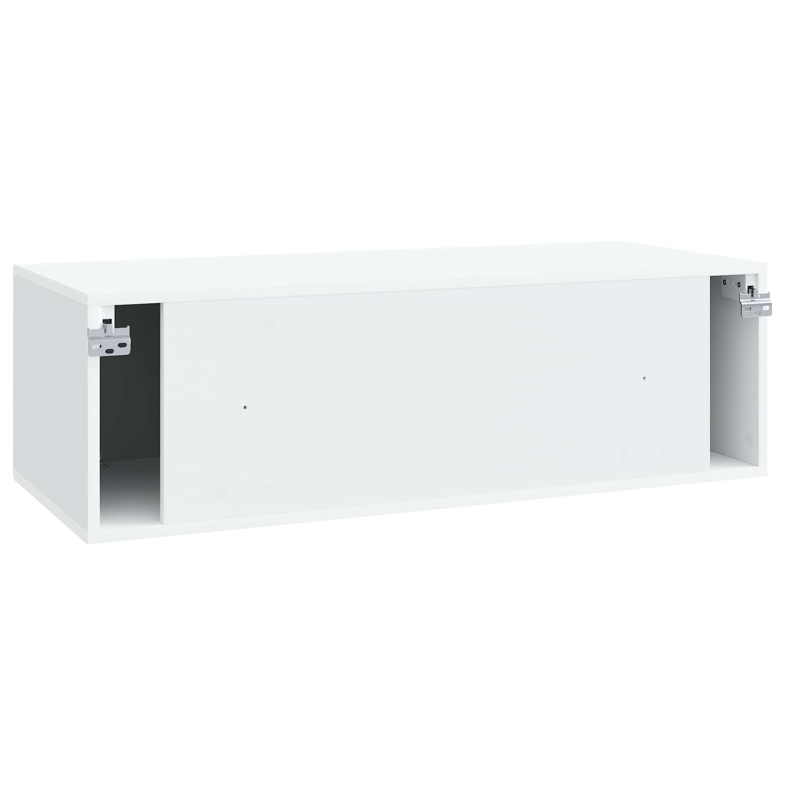 Wandmontierter TV-Schrank Weiß 98 x 41 x 30 cm Holzwerkstoff
