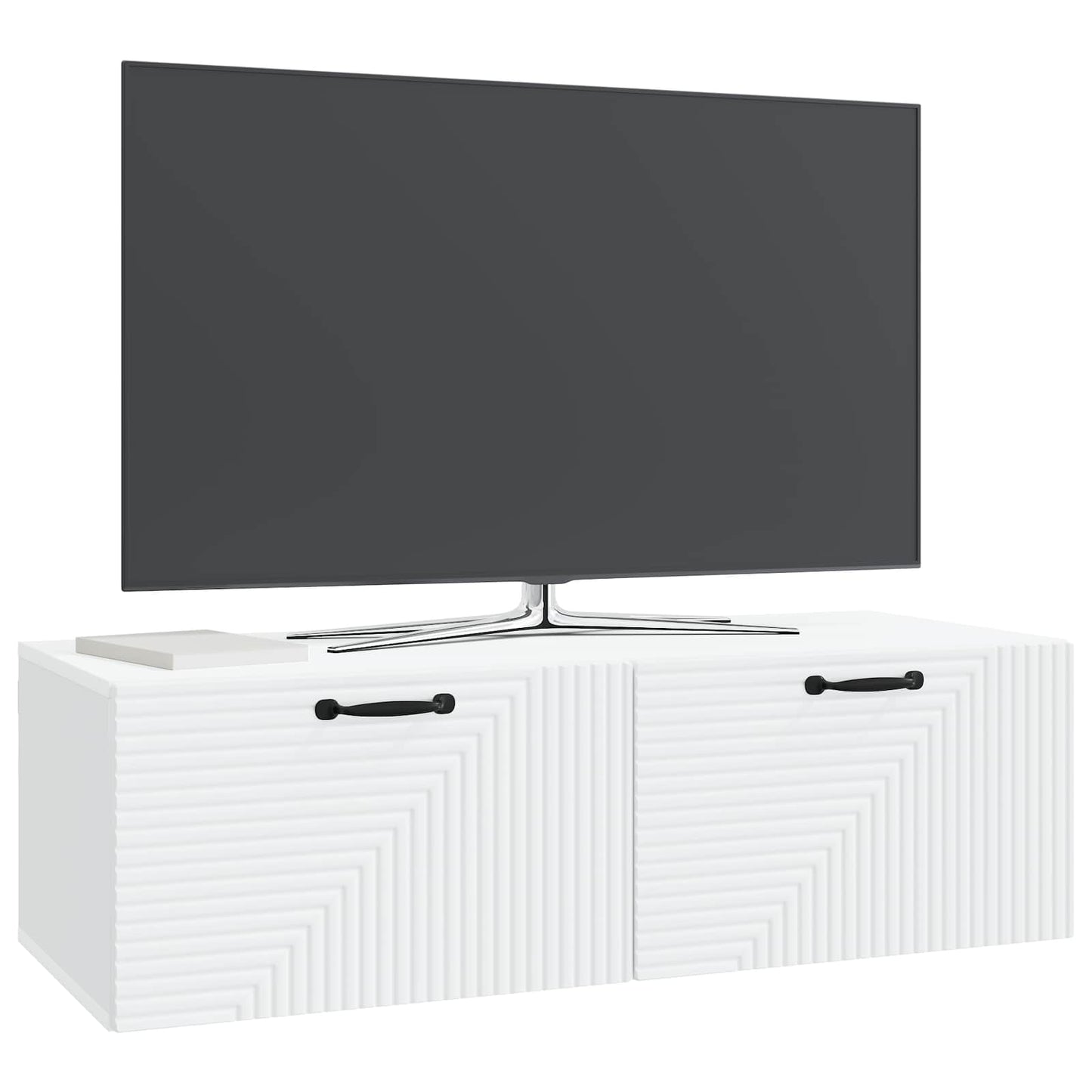 Wandmontierter TV-Schrank Weiß 98 x 41 x 30 cm Holzwerkstoff