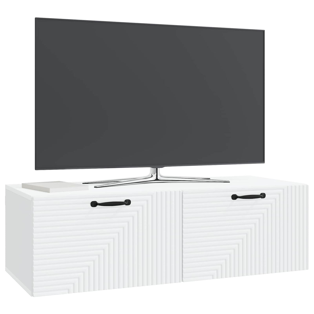 Wandmontierter TV-Schrank Weiß 98 x 41 x 30 cm Holzwerkstoff