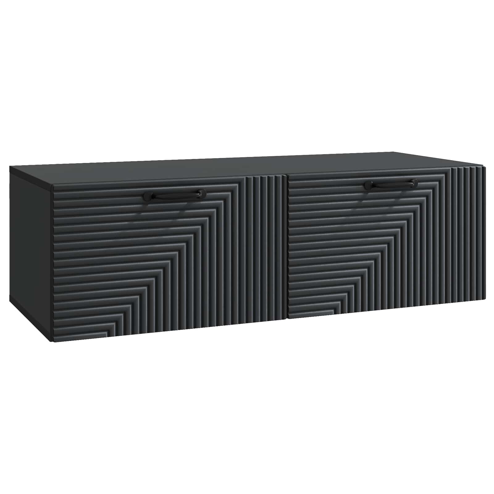 Wandmontierter TV-Schrank Schwarz 98 x 41 x 30 cm Holzwerkstoff