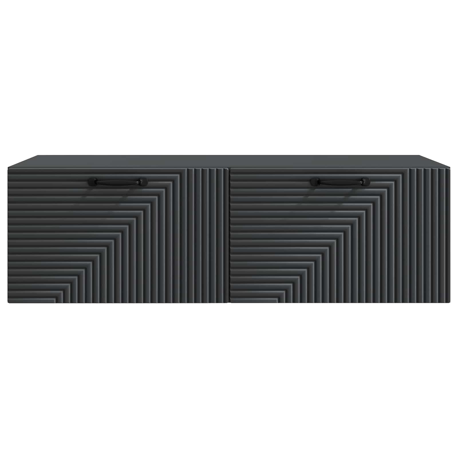 Wandmontierter TV-Schrank Schwarz 98 x 41 x 30 cm Holzwerkstoff