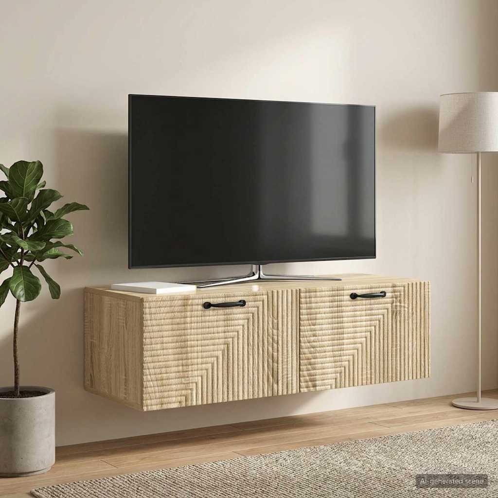Wandmontierter TV-Schrank Sonoma-Eiche 98 x 41 x 30 cm