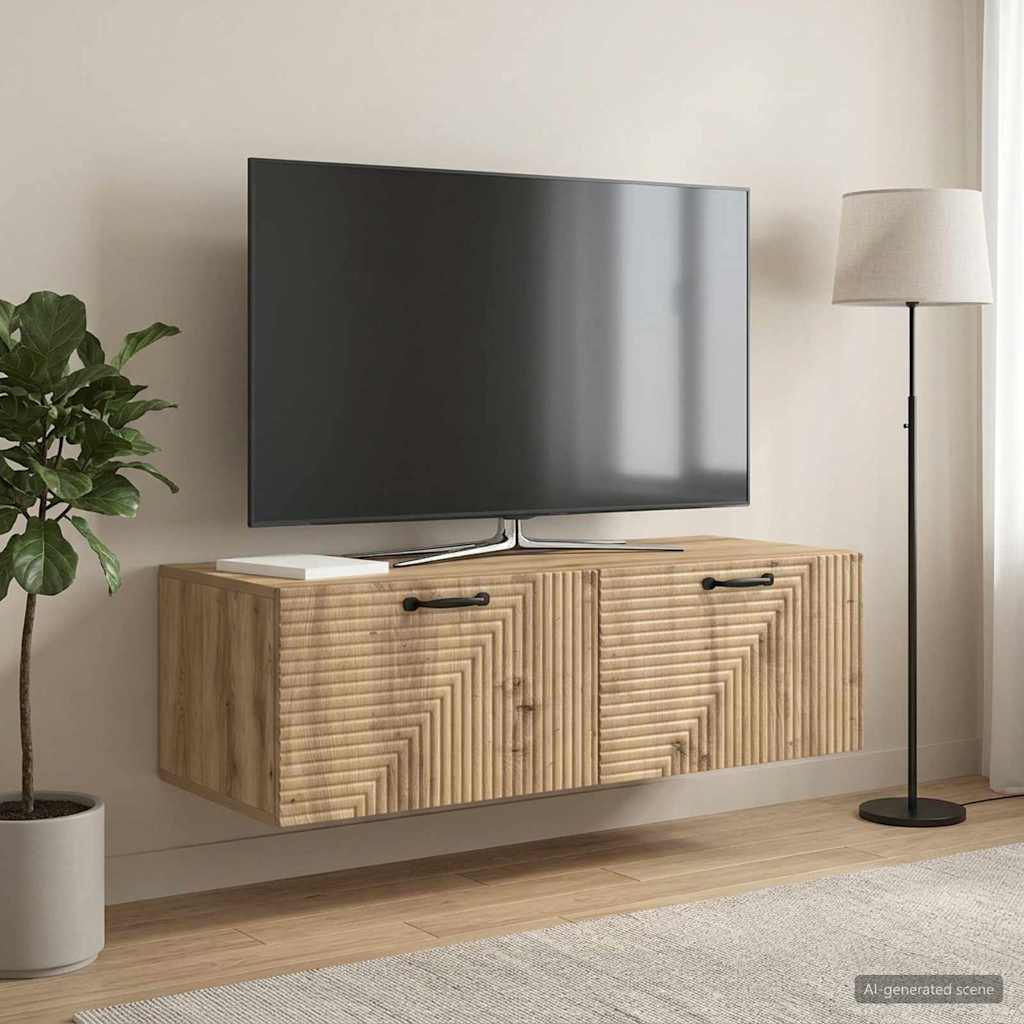 Wandmontierter TV-Schrank 98 x 41 x 30 cm Artisan-Eiche
