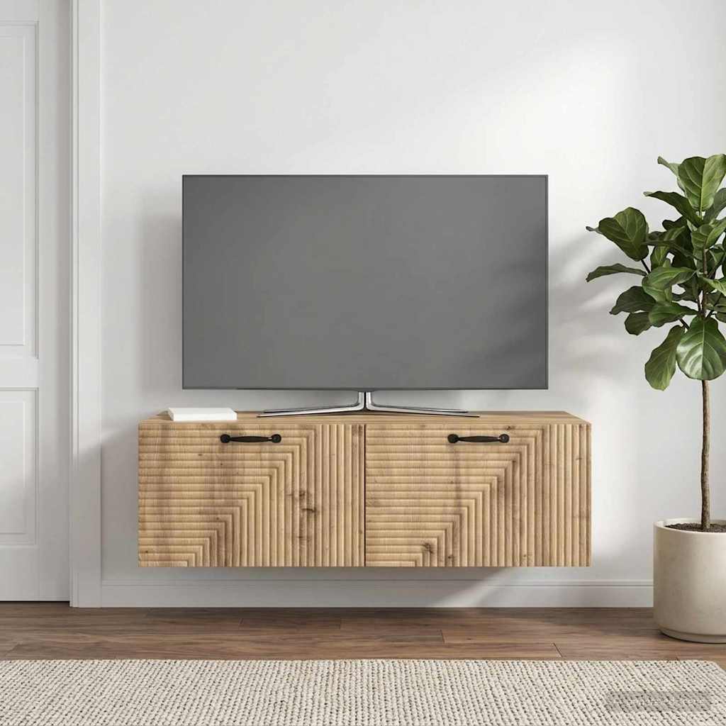 Wandmontierter TV-Schrank 98 x 41 x 30 cm Artisan-Eiche