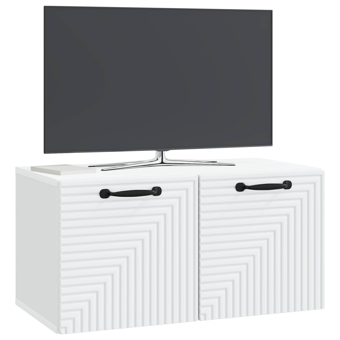 Wandmontierter TV-Schrank Weiß 59,5 x 31 x 30 cm Holzwerkstoff