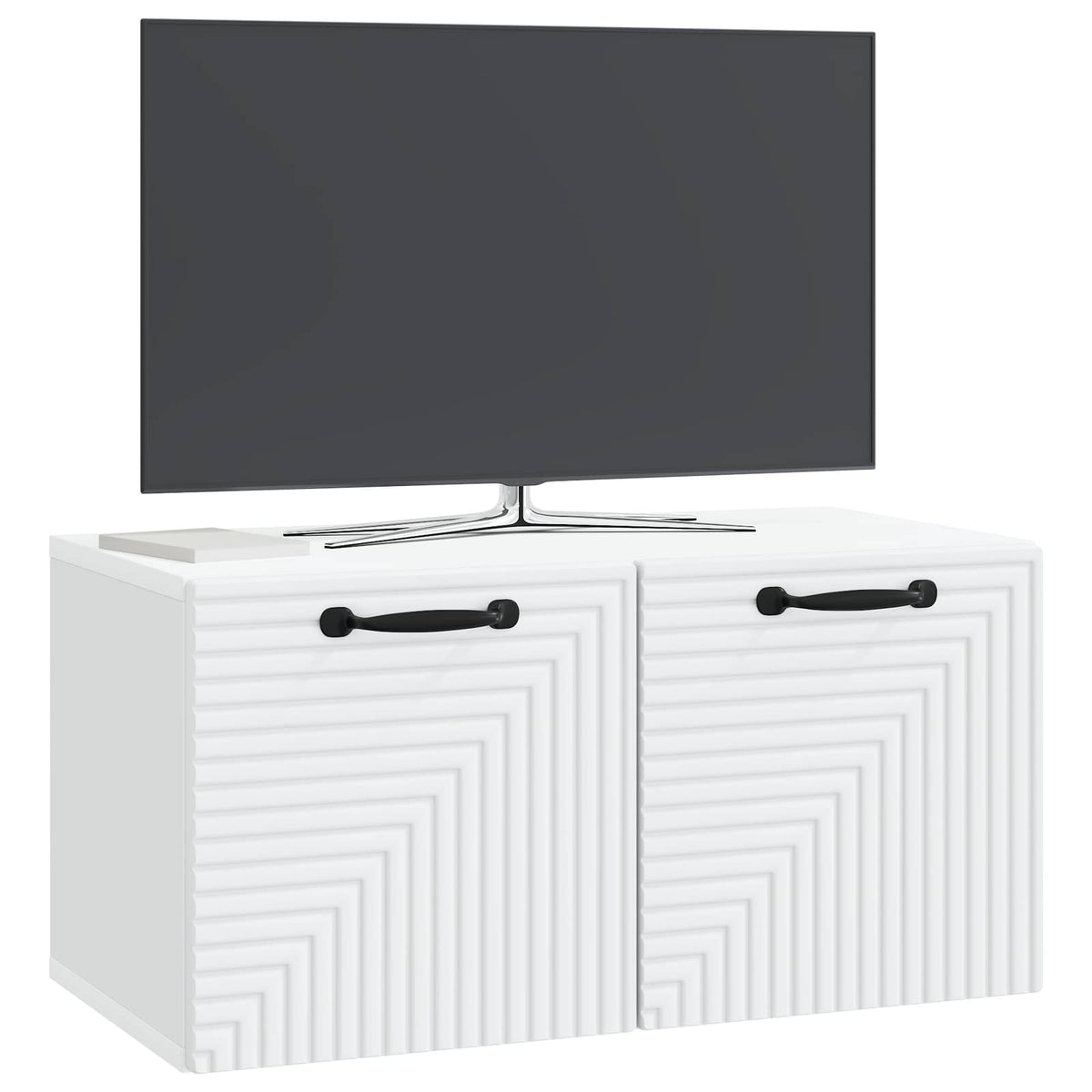 Wandmontierter TV-Schrank Weiß 59,5 x 31 x 30 cm Holzwerkstoff