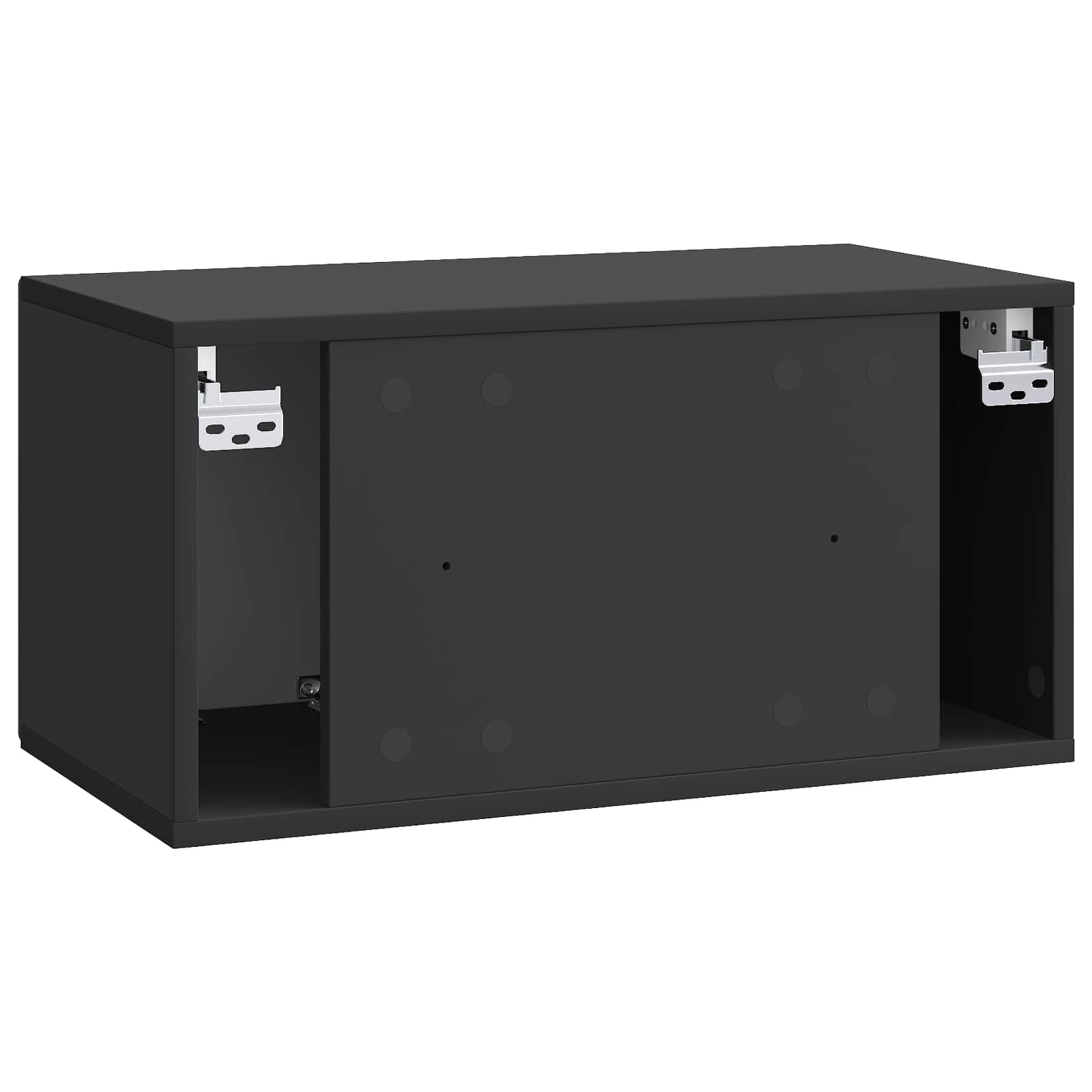 Wandmontierter TV-Schrank Schwarz 59,5 x 31 x 30 cm