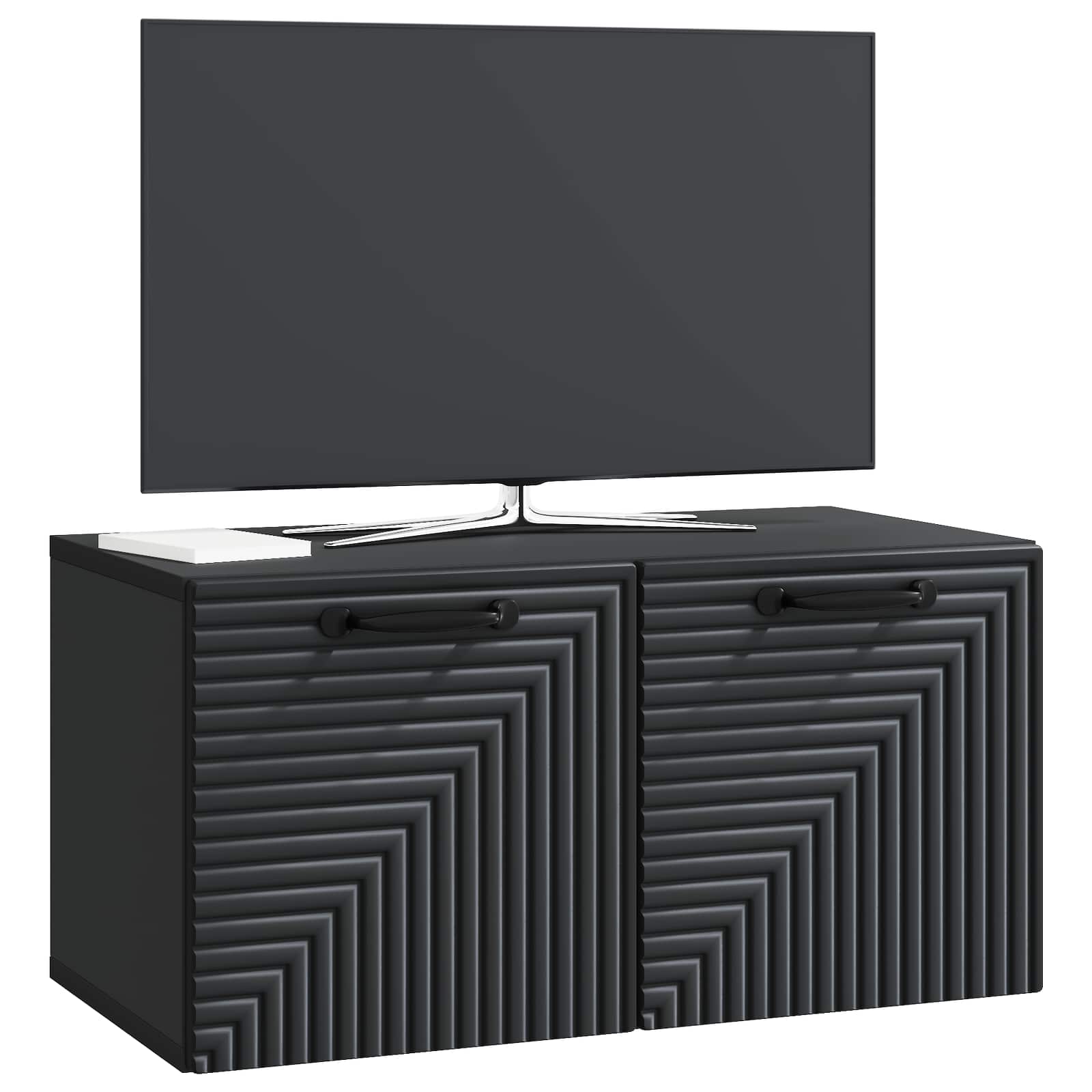 Wandmontierter TV-Schrank Schwarz 59,5 x 31 x 30 cm