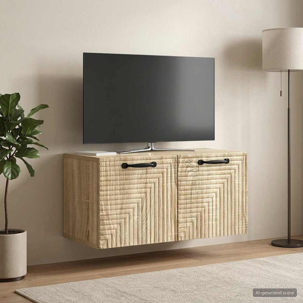 Wandmontierter TV-Schrank Sonoma-Eiche 59,5 x 31 x 30 cm