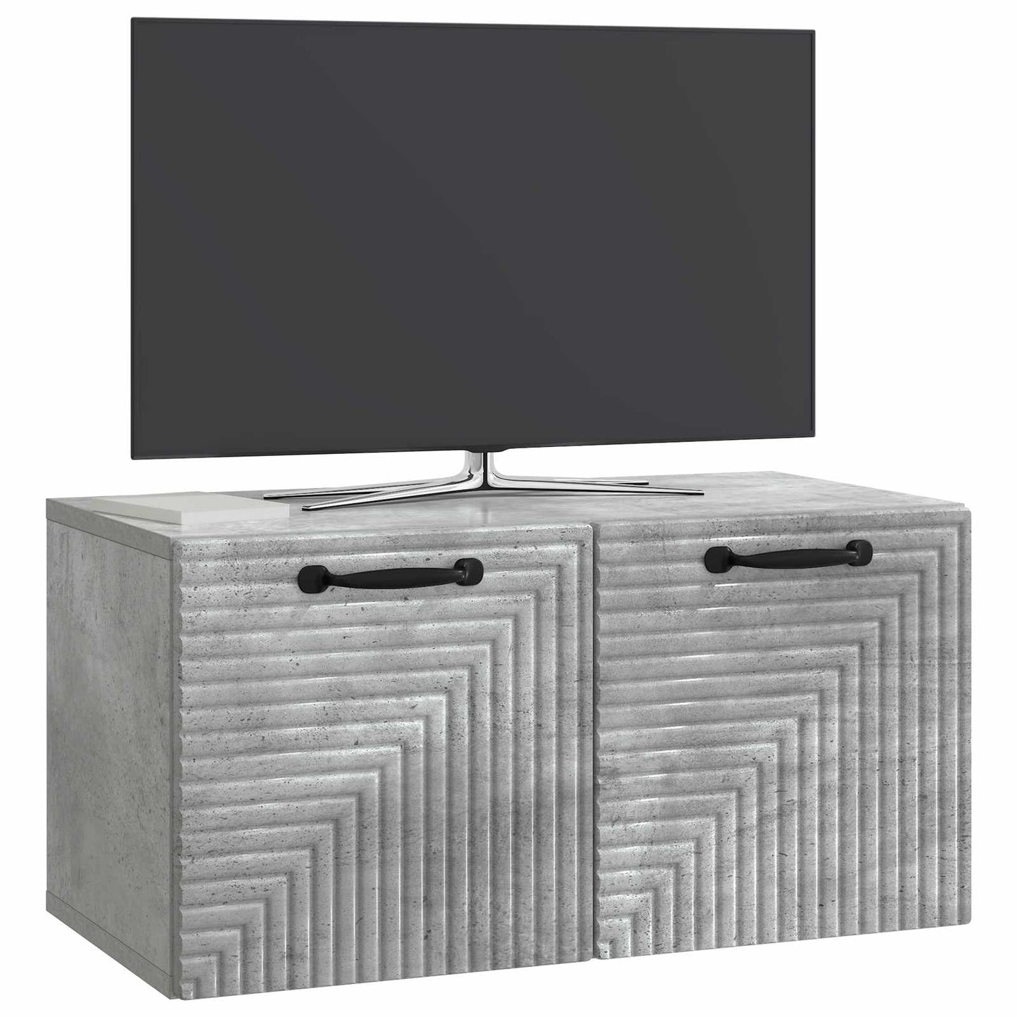 Wandmontierter TV-Schrank Betongrau 59,5 x 31 x 30 cm