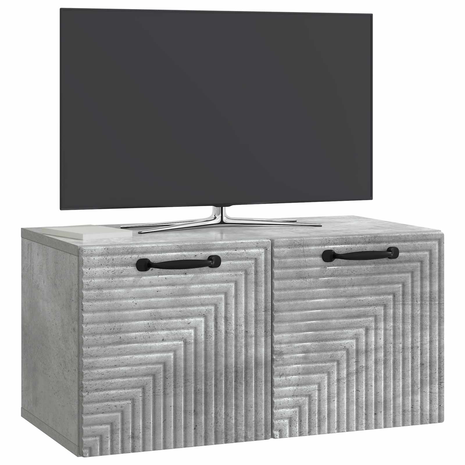 Wandmontierter TV-Schrank Betongrau 59,5 x 31 x 30 cm