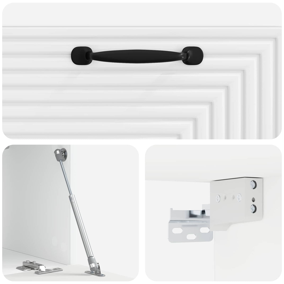 Wandmontierter TV-Schrank Hochglanz Weiß 59,5 x 31 x 30 cm