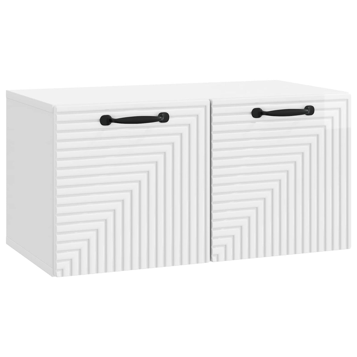 Wandmontierter TV-Schrank Hochglanz Weiß 59,5 x 31 x 30 cm