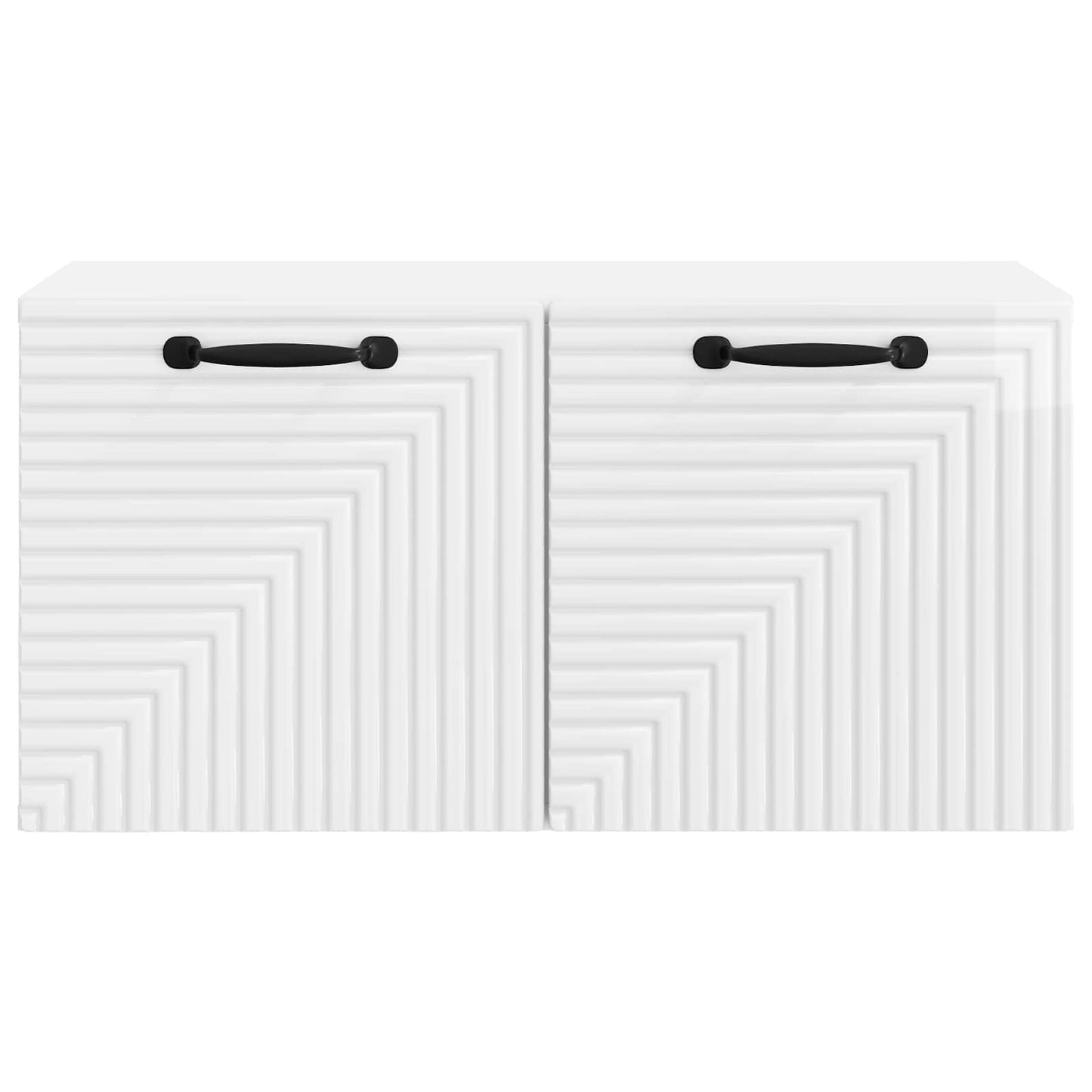 Wandmontierter TV-Schrank Hochglanz Weiß 59,5 x 31 x 30 cm