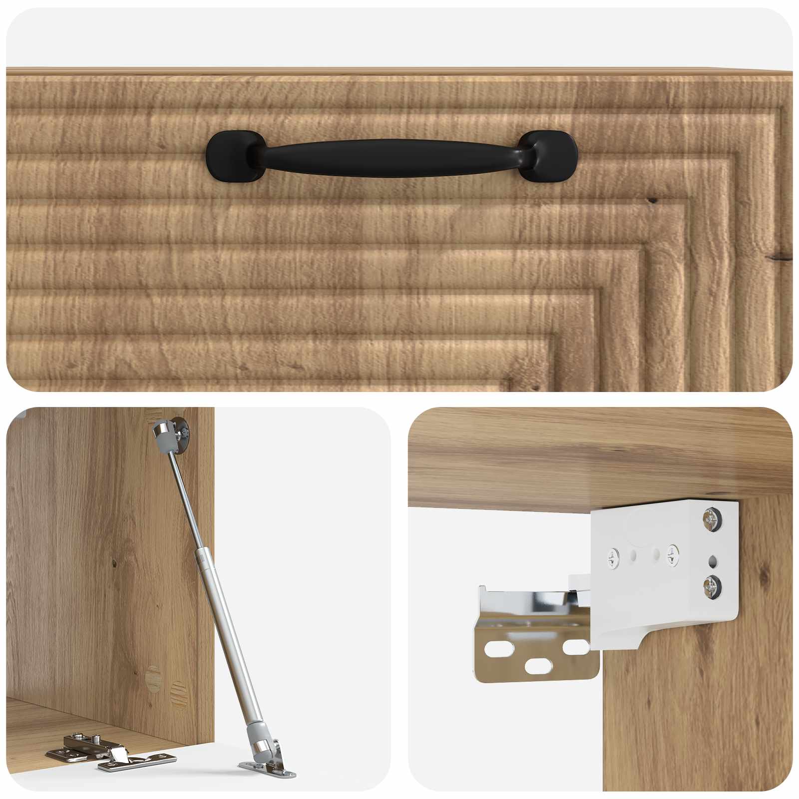 Wandmontierter TV-Schrank 59,5 x 31 x 30 cm Artisan-Eiche