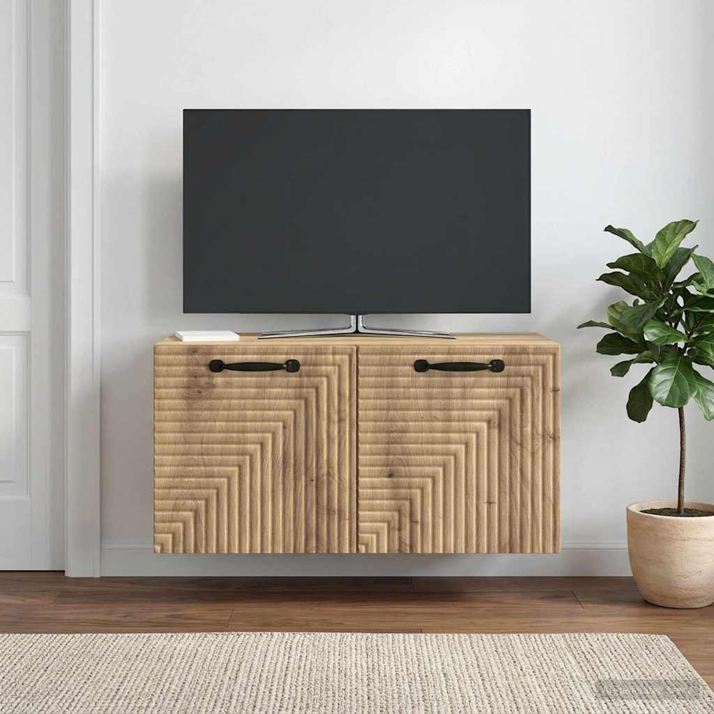 Wandmontierter TV-Schrank 59,5 x 31 x 30 cm Artisan-Eiche