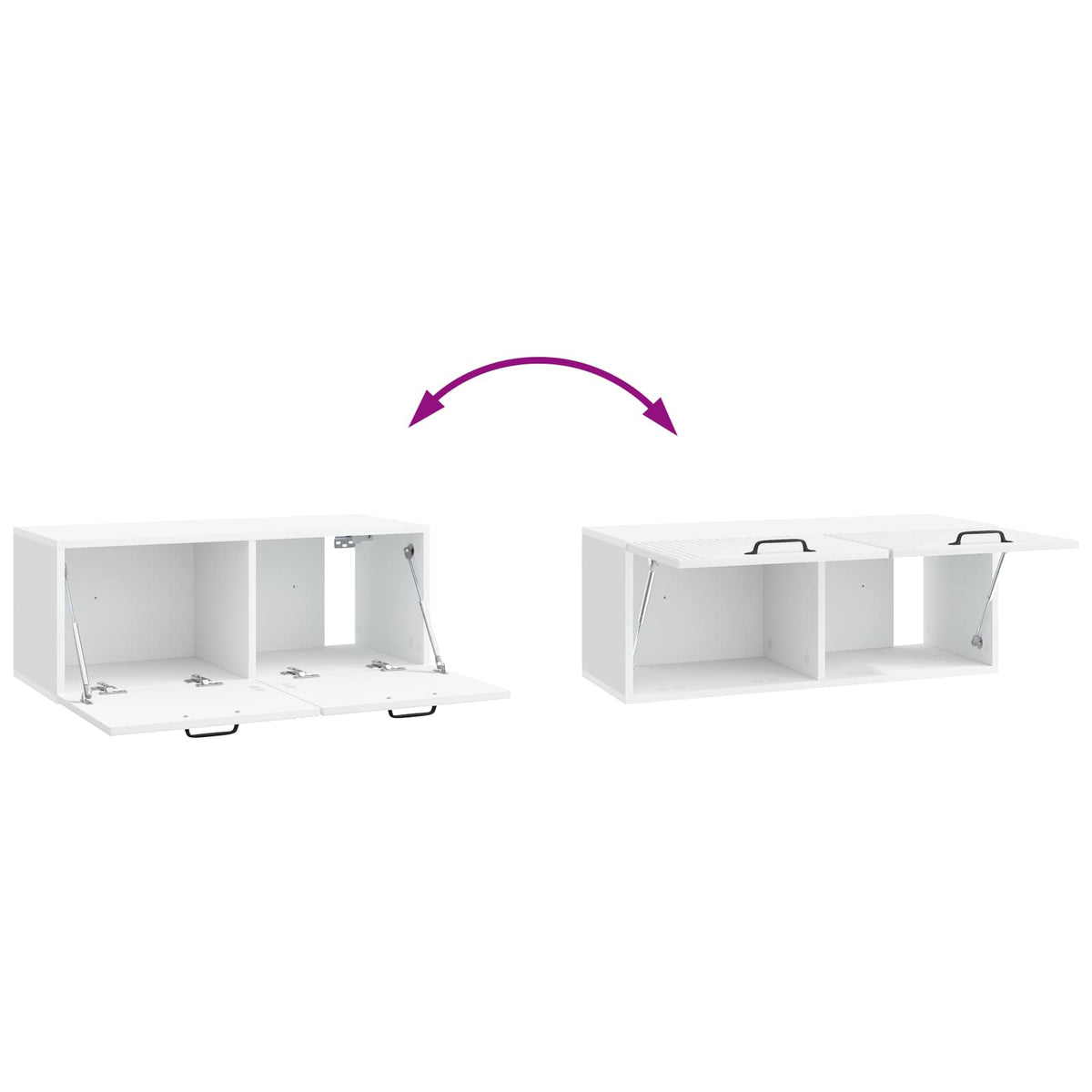 Wandmontierter TV-Schrank Weiß 78,5 x 31 x 30 cm Holzwerkstoff