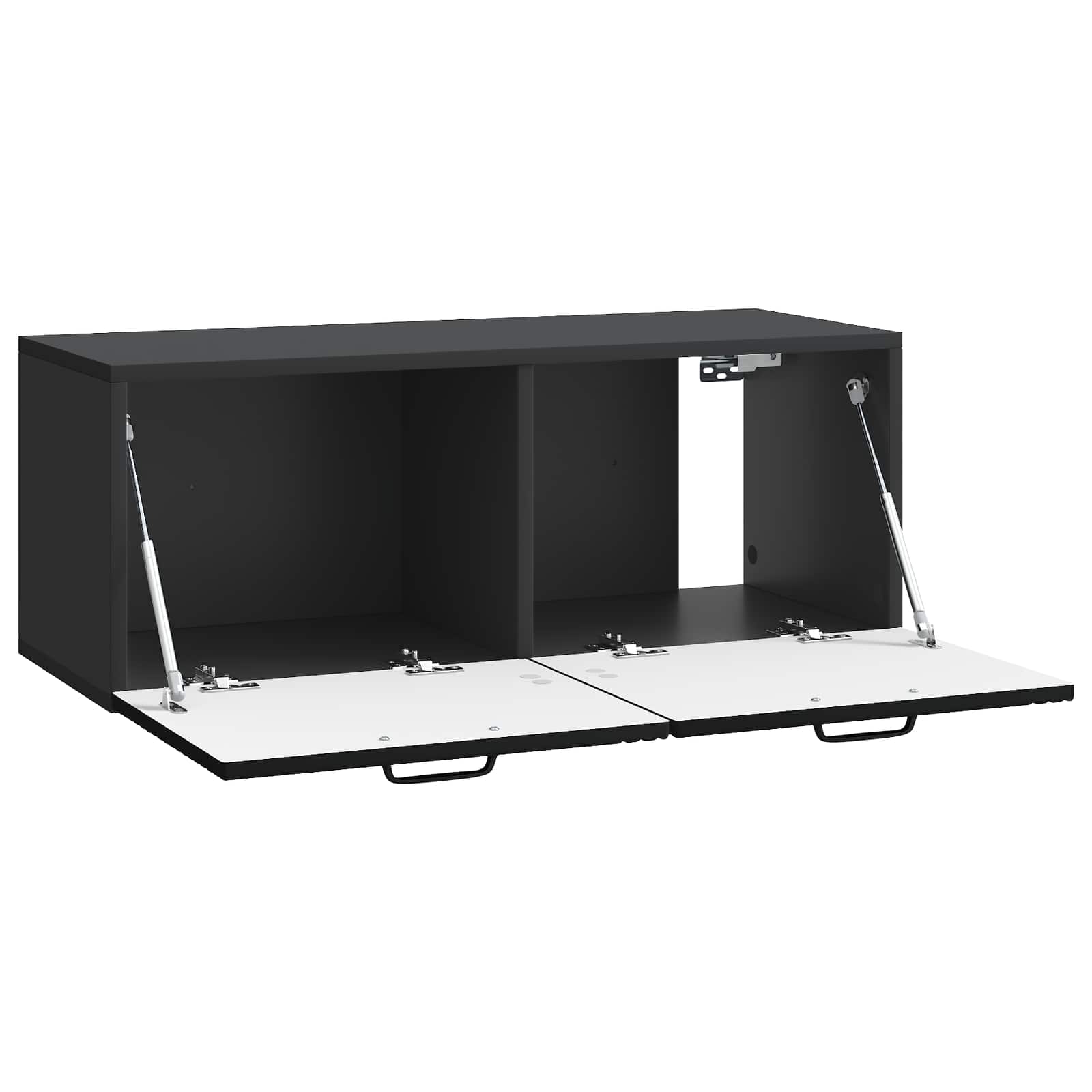 Wandmontierter TV-Schrank Schwarz 78,5 x 31 x 30 cm