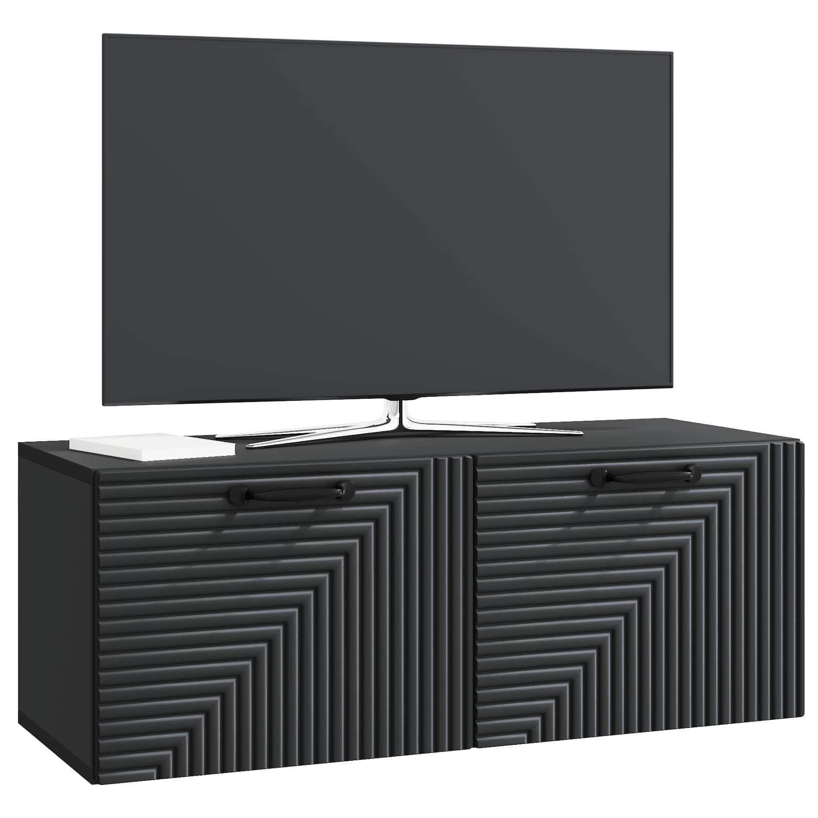 Wandmontierter TV-Schrank Schwarz 78,5 x 31 x 30 cm