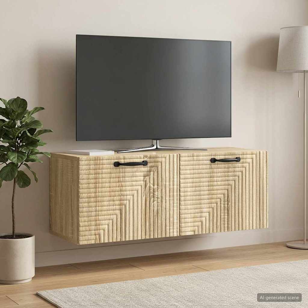 Wandmontierter TV-Schrank Sonoma-Eiche 78,5 x 31 x 30 cm