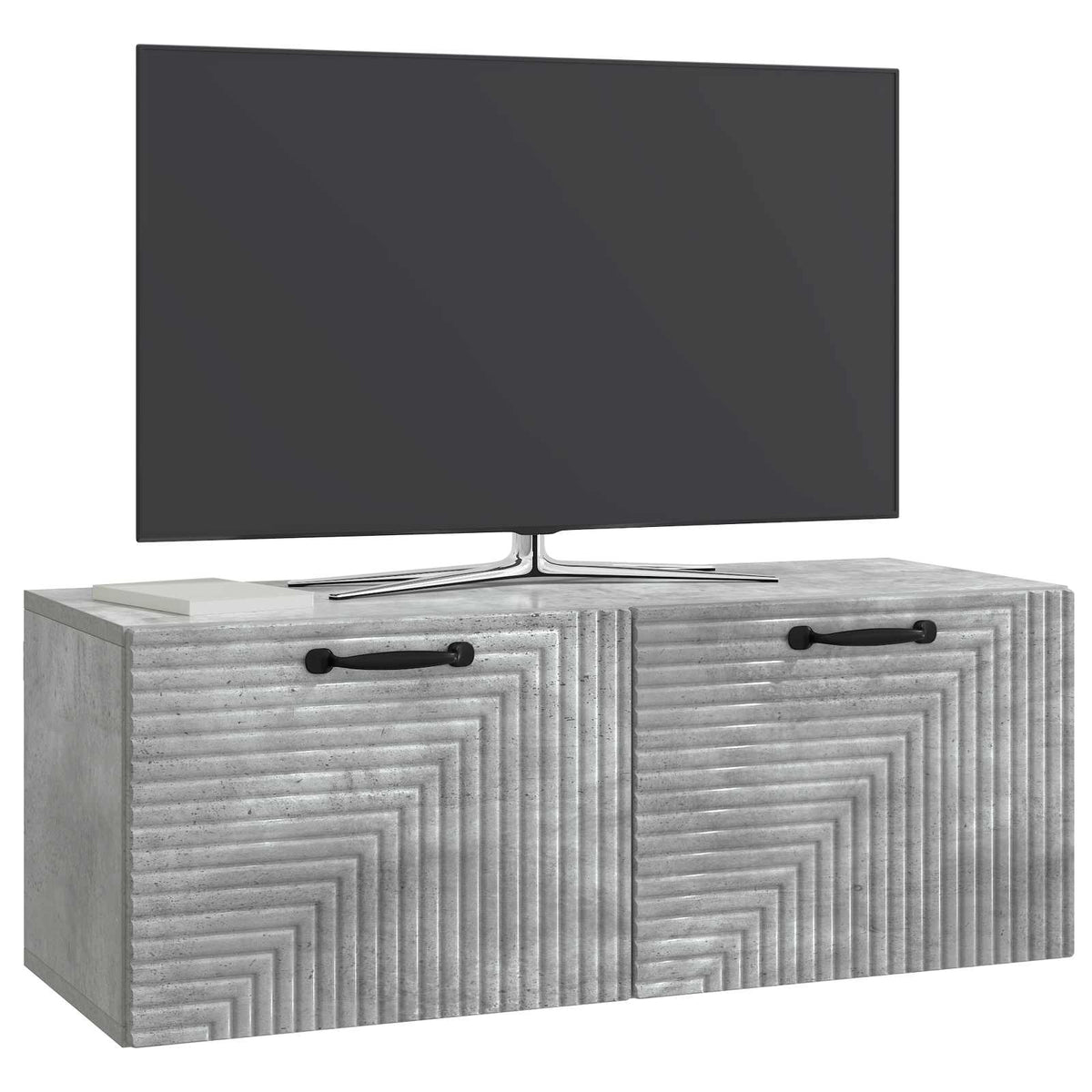 Wandmontierter TV-Schrank Betongrau 78,5 x 31 x 30 cm