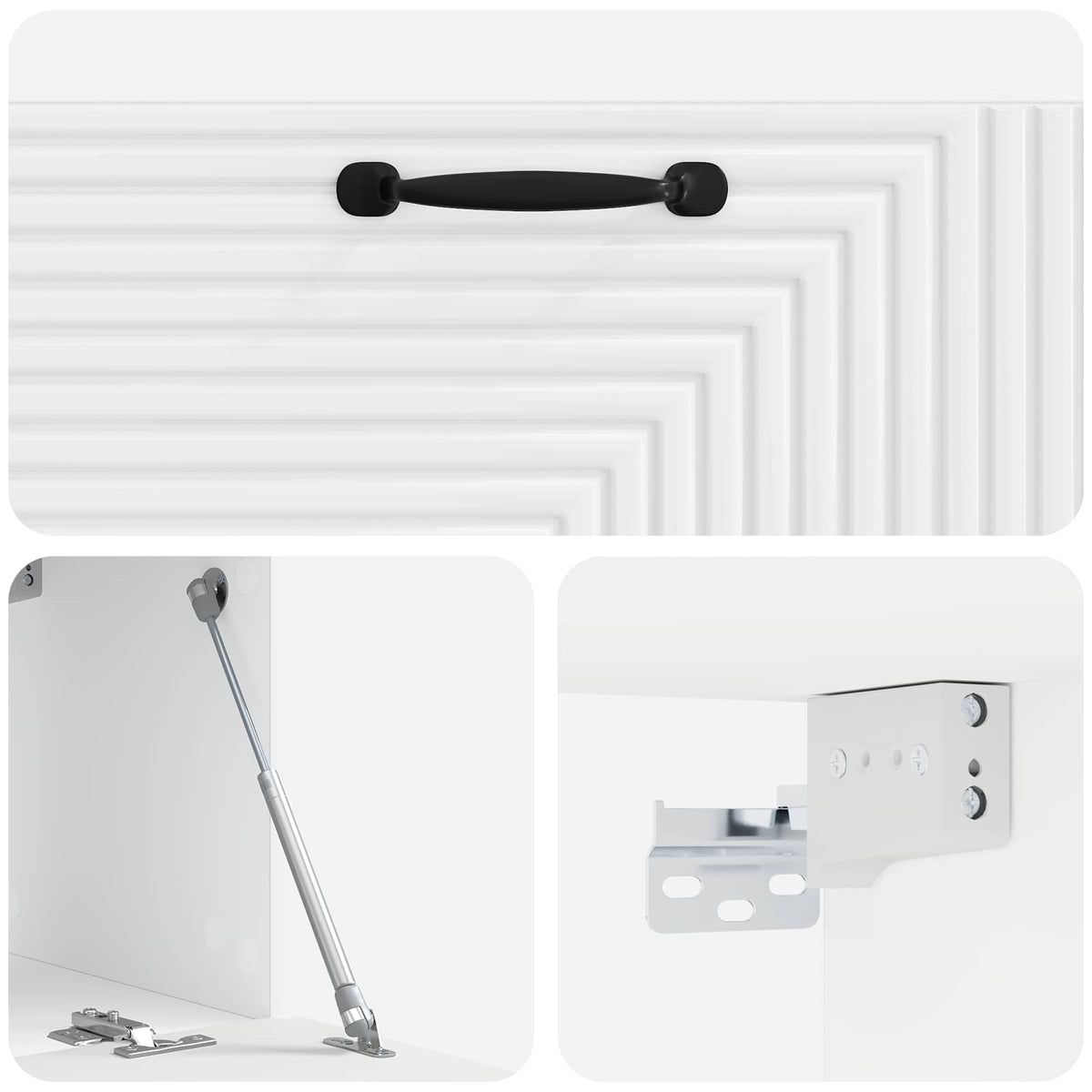 Wandmontierter TV-Schrank Hochglanz Weiß 78,5 x 31 x 30 cm