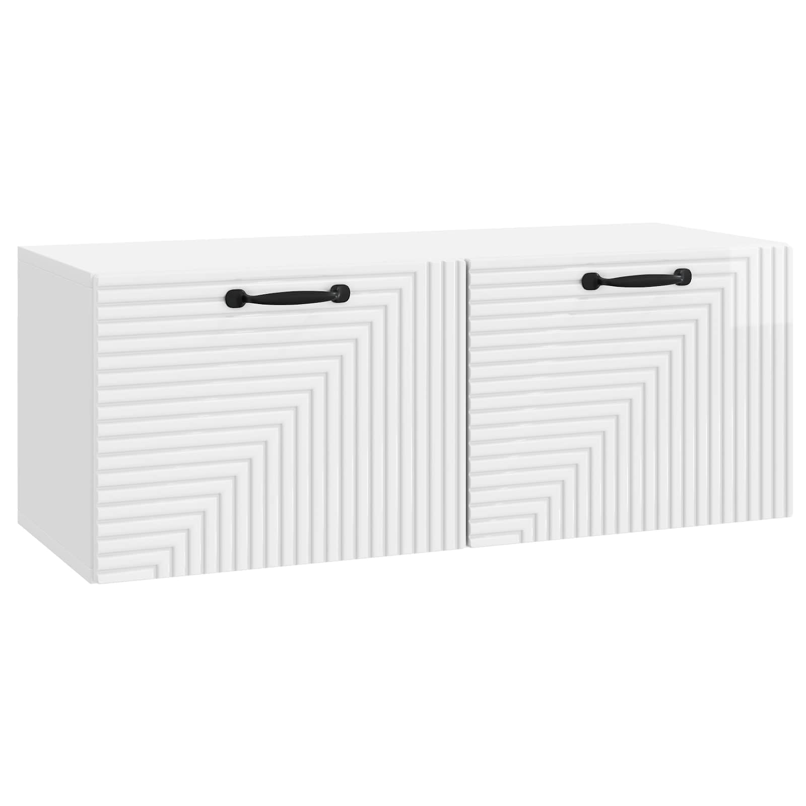 Wandmontierter TV-Schrank Hochglanz Weiß 78,5 x 31 x 30 cm